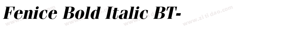 Fenice Bold Italic BT字体转换